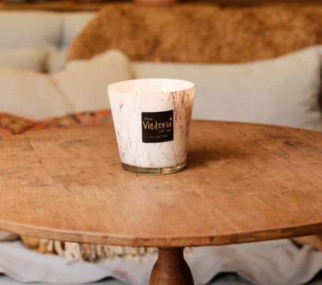 Marble Candle White