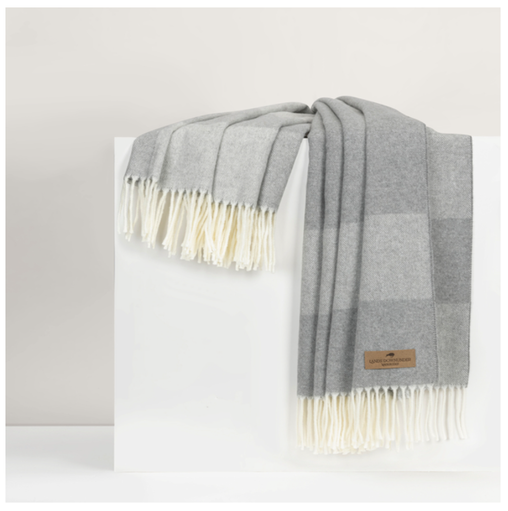 Pebble Hampton Plaid Herringbone Throw