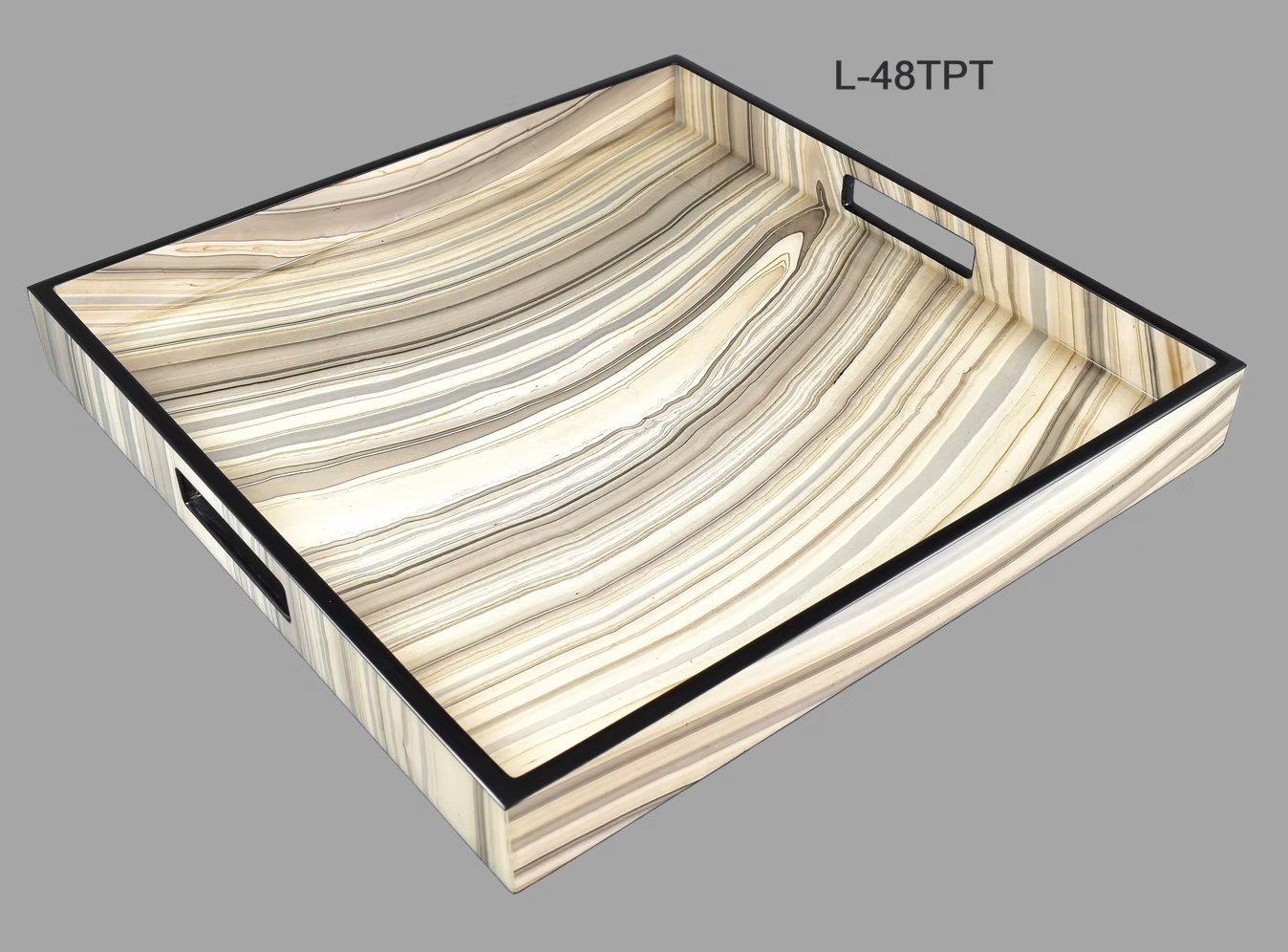Tucson Paper Inlay with Black Trim Tray