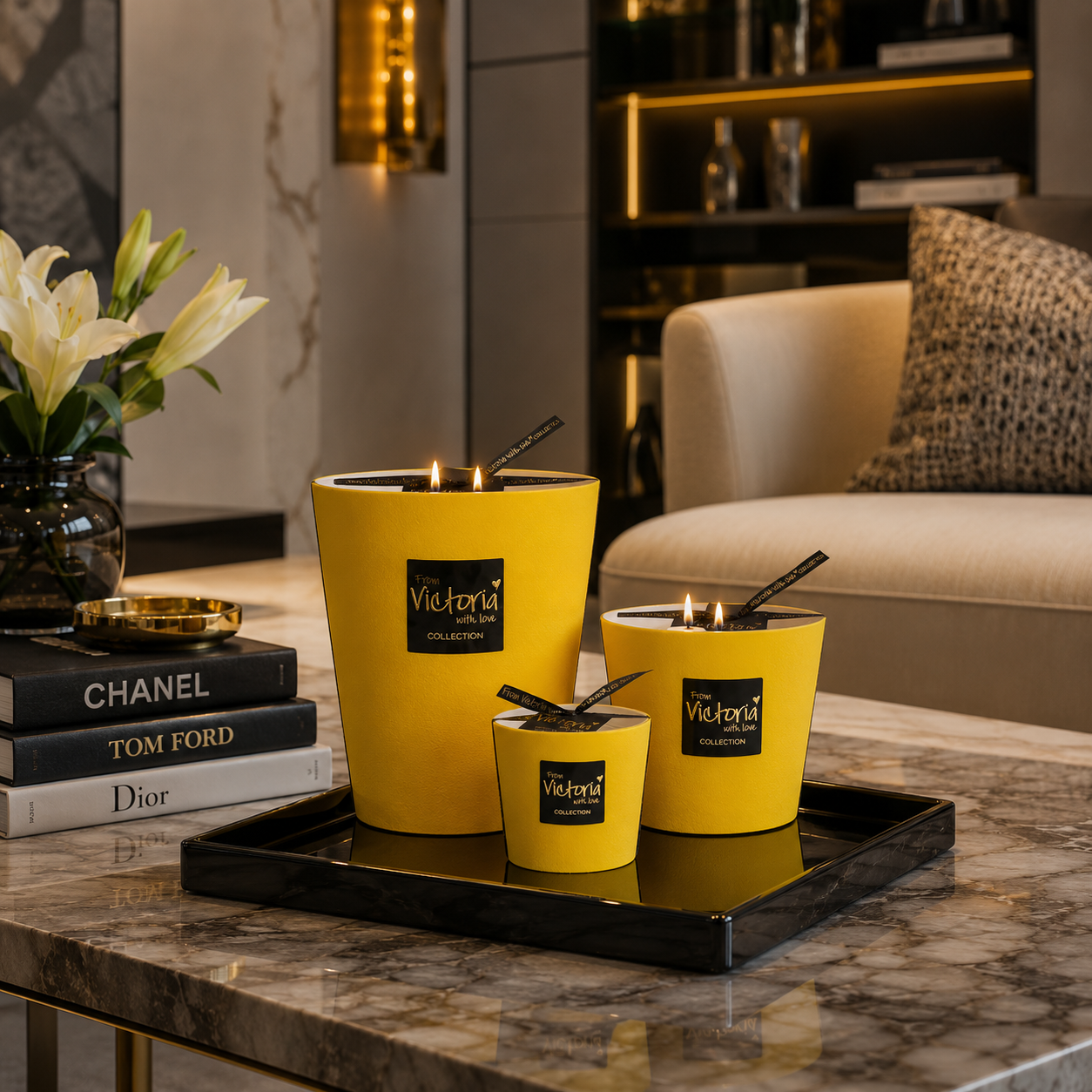 Velvet Yellow Candle