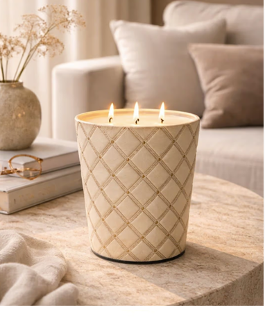 Hairy Candle Square Brown