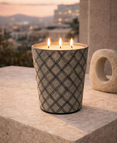 Hairy Candle Square Black