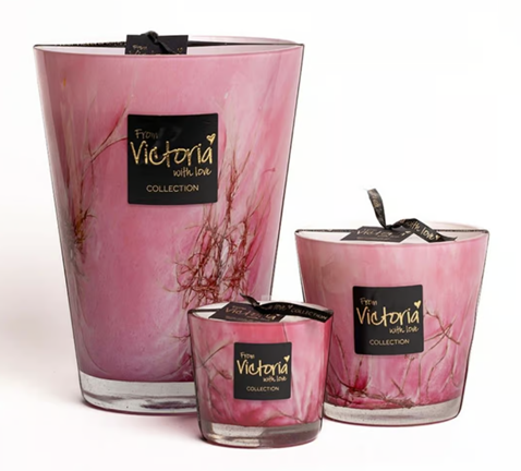 Marble Candle Pink