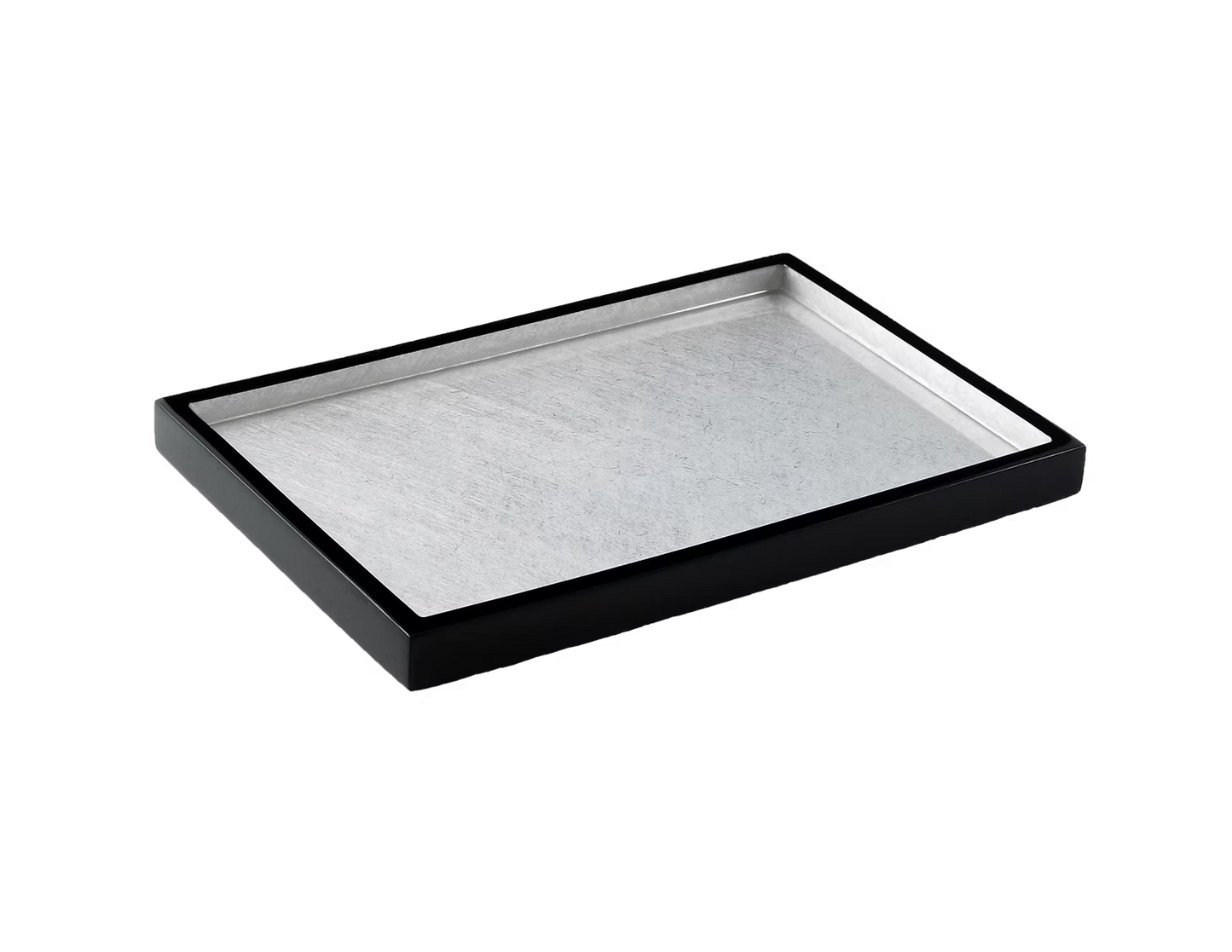 Shine Silver With Black Trim Bath Set