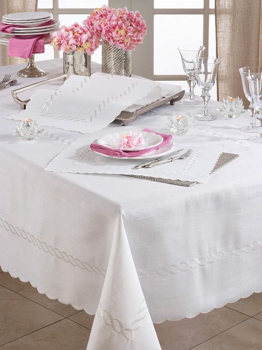 Abigail Braided Embroidery Tablecloth