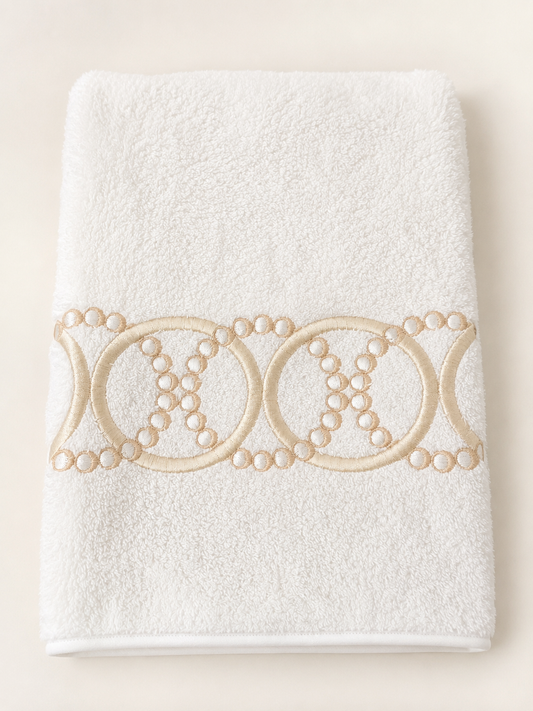 Pearl Embroidery Towel