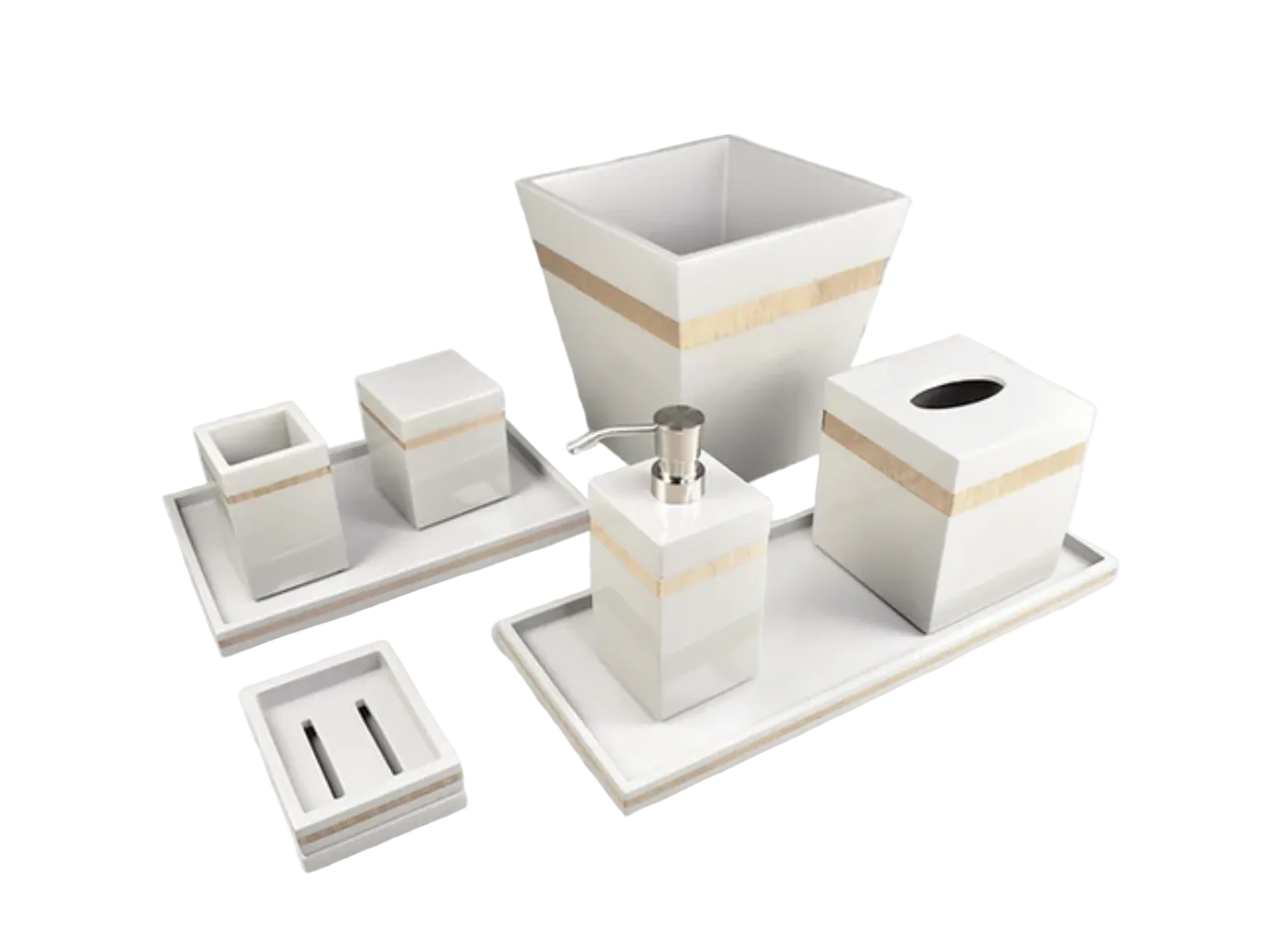 Silver Dollar w/Sycamore Band Bath Set