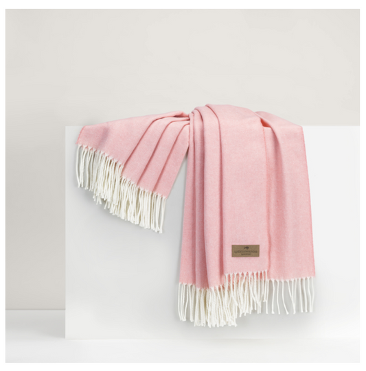 Blush Italian Herringbone Throw