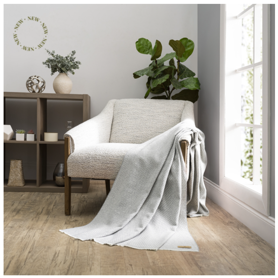 Light Gray Hudson Valley Throw