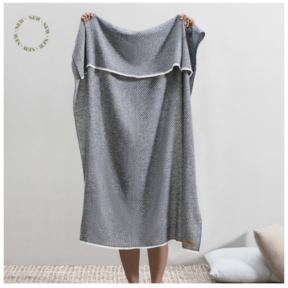 Navy Hudson Valley Throw