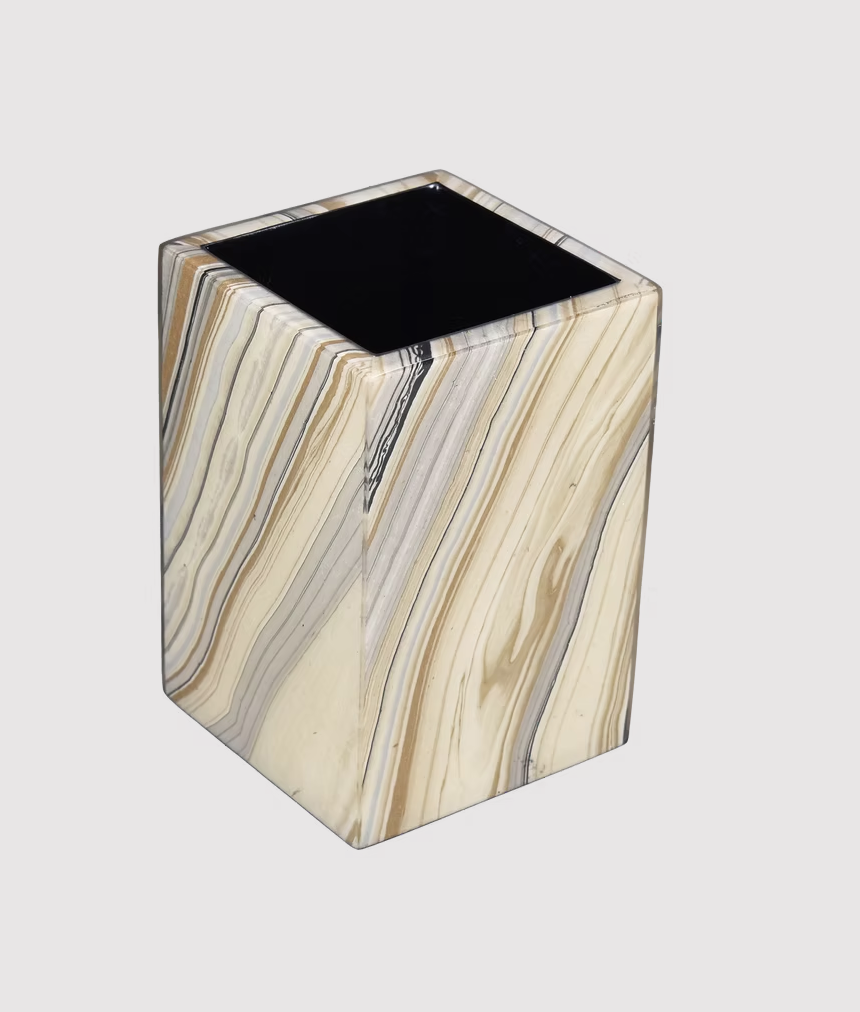 Tucson Paper Inlay w/Black Lacquer Bath Set