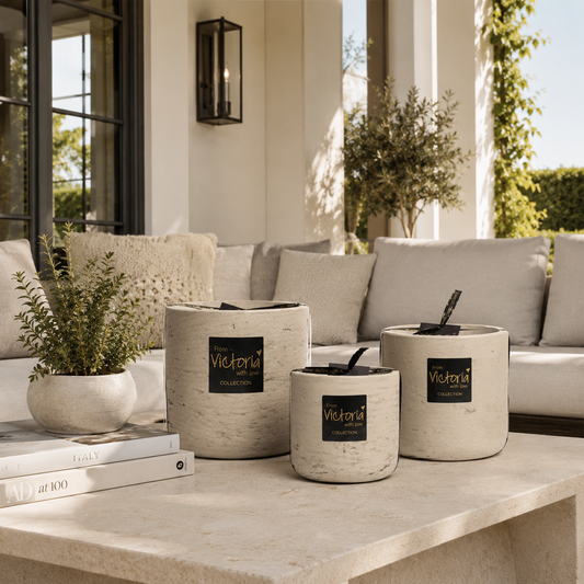 Outdoor Candle Beige