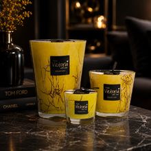 Marble Candle Yellow