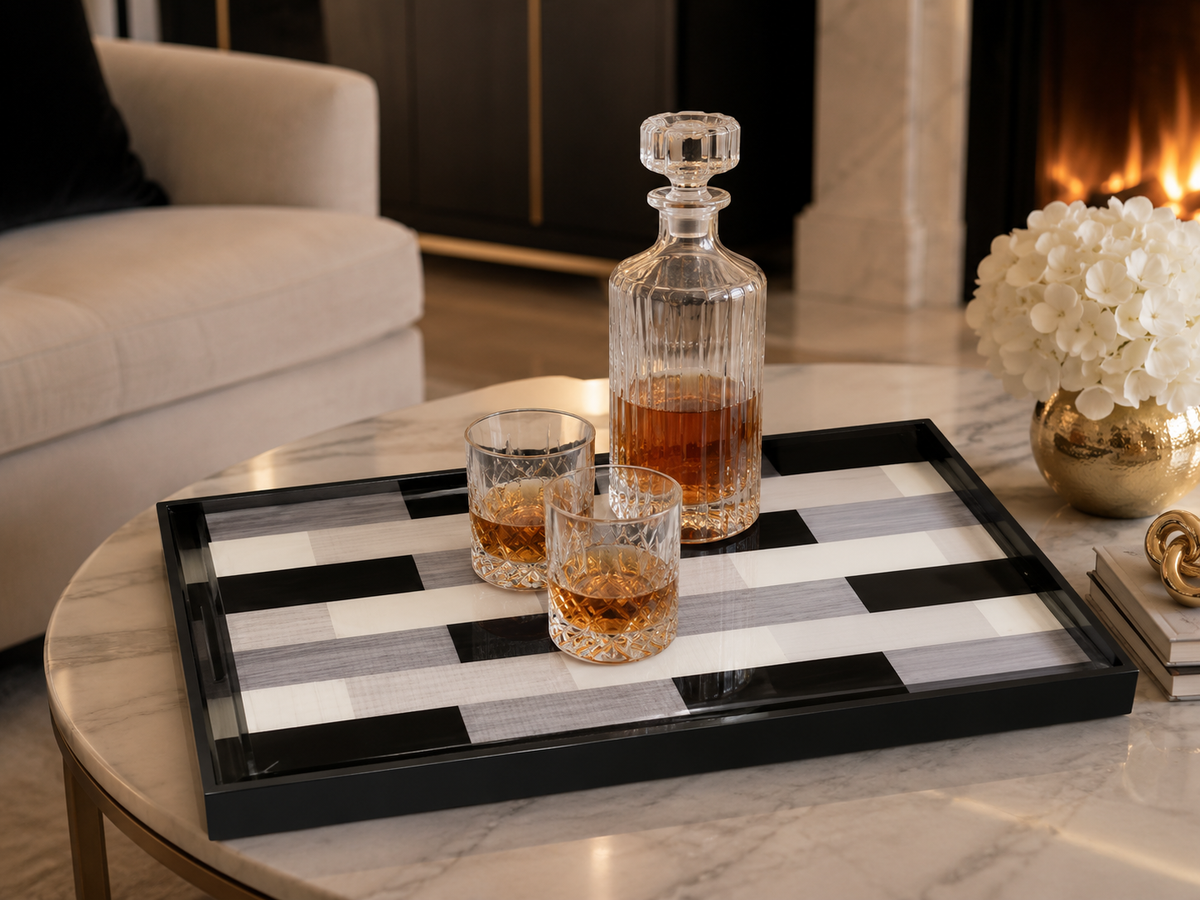 Chips wood Inlay Tray