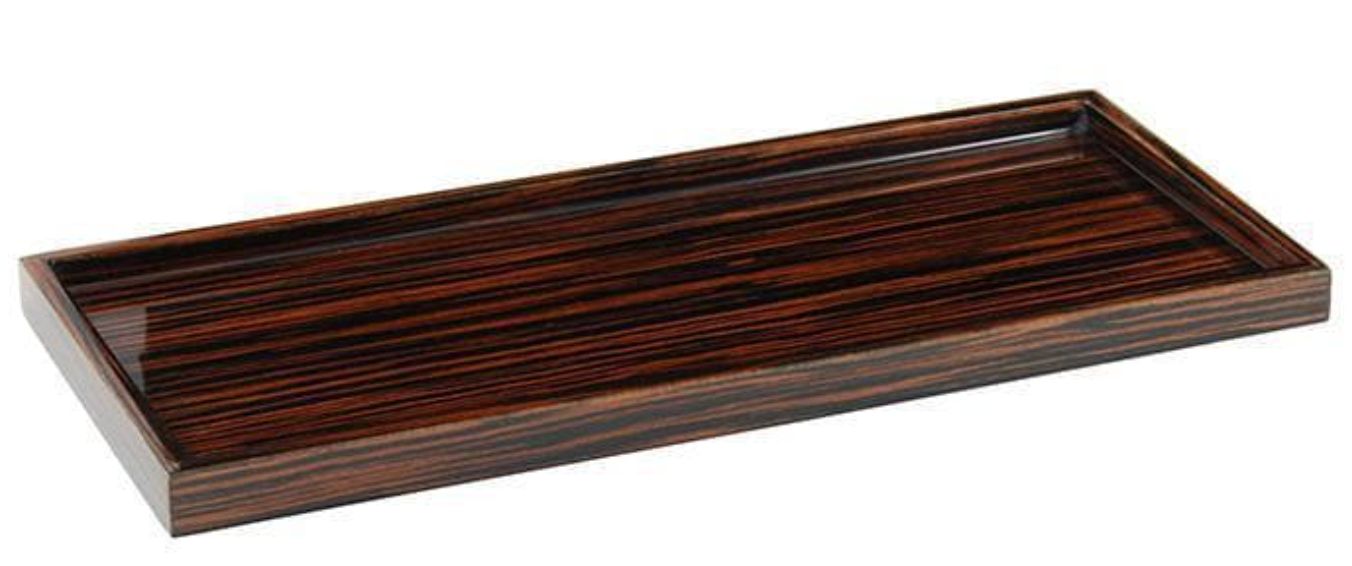 Macassar Ebony Inlay w/ Black Lacquer Bath Set