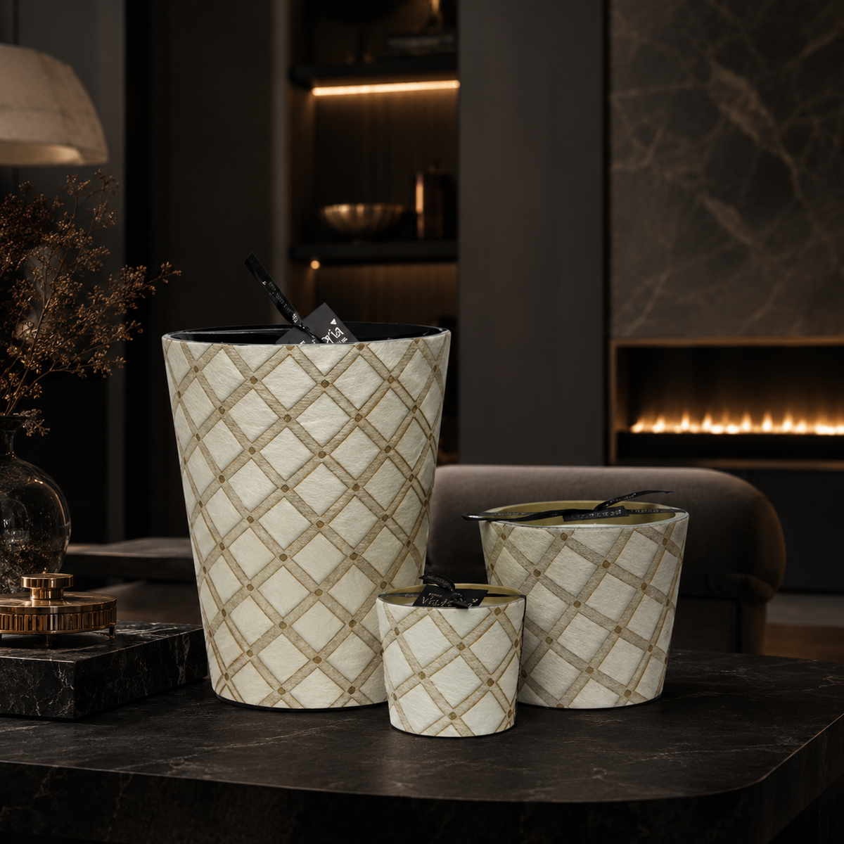 Hairy Candle Square Brown
