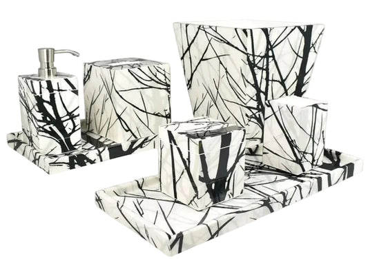 Naked Tree Fabric Inlay w/Lacquer Bath Set