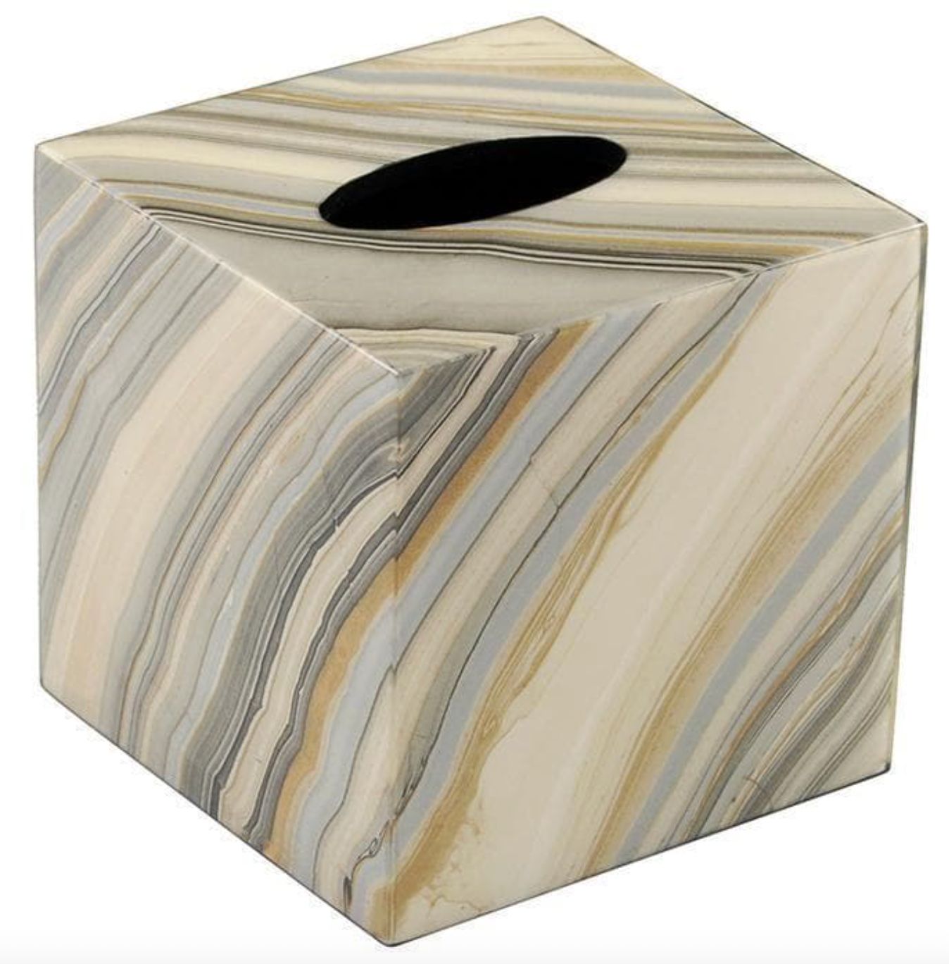 Tucson Handmade Paper Inlay w/Black Lacquer Bath Set