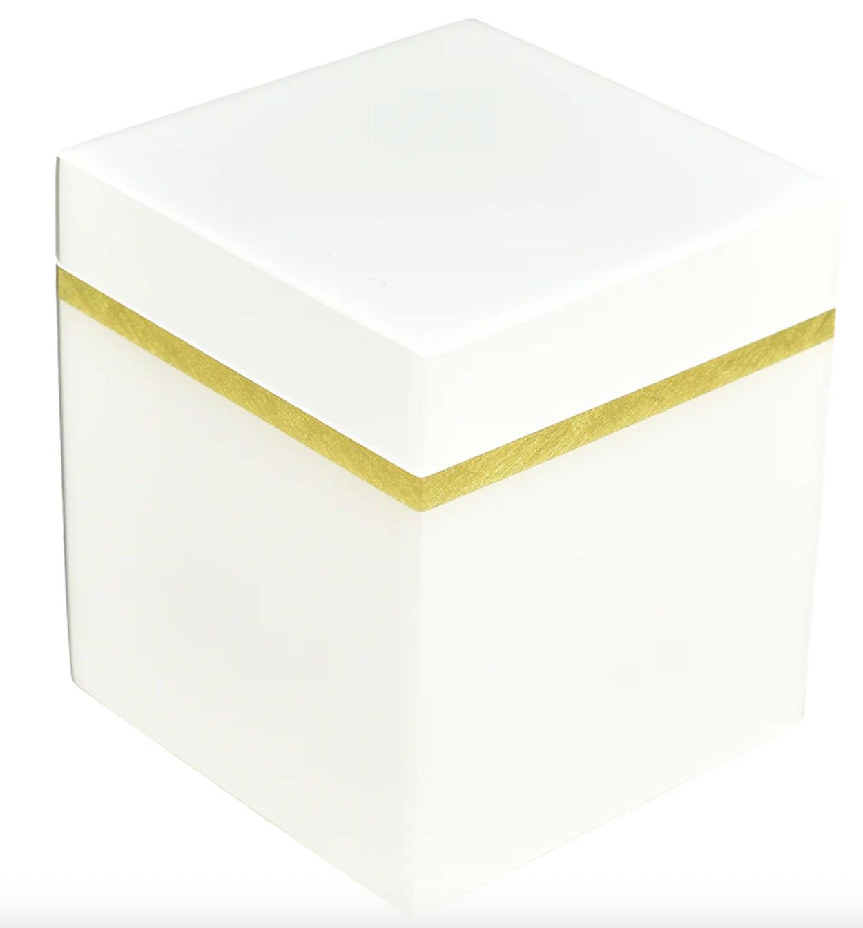 White w/ Shine Gold Leaf Trim Bath Set